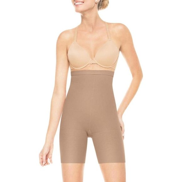 ASSETS RED HOT by SPANX Womens High-Waist Mid-Thigh Slimmer 1842 Barest Bare Siz - Picture 3 of 4